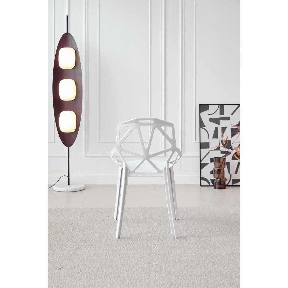 Silla Roxy, Color Blanco, Con espaldar y diseño Moderno X4