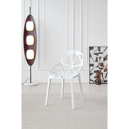 Silla Roxy, Color Blanco, Con espaldar y diseño Moderno X2