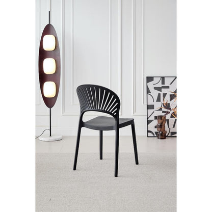 Silla Paraiso, Color Negro, Con espaldar y diseño Moderno X4