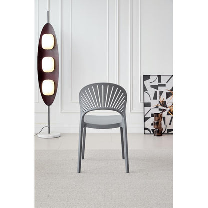 Silla Paraiso, Color Gris Oscuro, Con espaldar y diseño Moderno