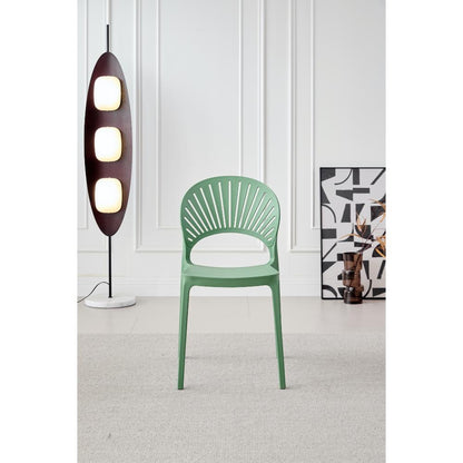 Silla Paraiso, Color Verde Oliva, Con espaldar y diseño Moderno