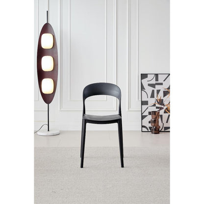 Silla Patrick, Color Negro, Con espaldar y diseño Moderno X4