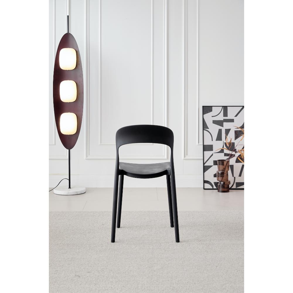 Silla Patrick, Color Negro, Con espaldar y diseño Moderno X2