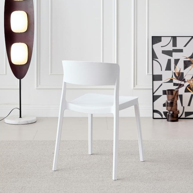 Silla Mónaco, Color Blanco, con Espaldar y Diseño Moderno