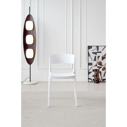 Silla Monaco, Color Blanco, Con espaldar y diseño Moderno