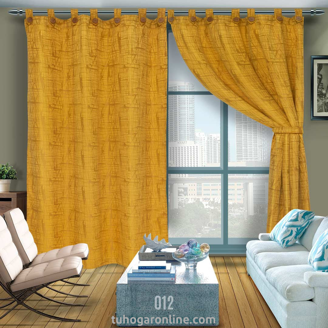 Cortina Yacar Boton Dorado Elegante 2,60 X 2,20 Aprox.