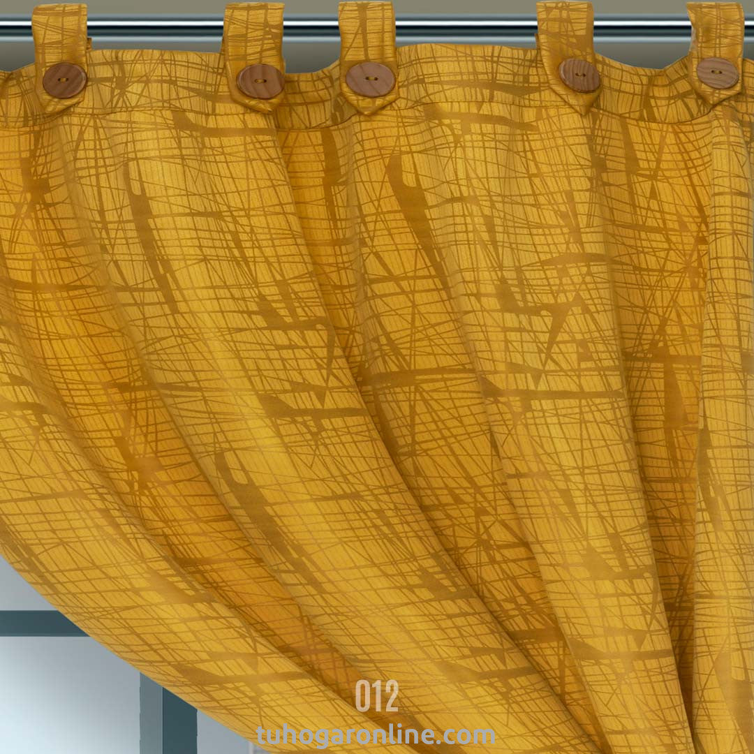 Cortina Yacar Boton Dorado Elegante 2,60 X 2,20 Aprox.