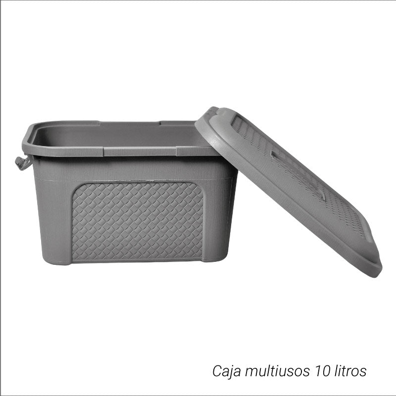 Caja Multiusos Rattan de 10 Litros Café