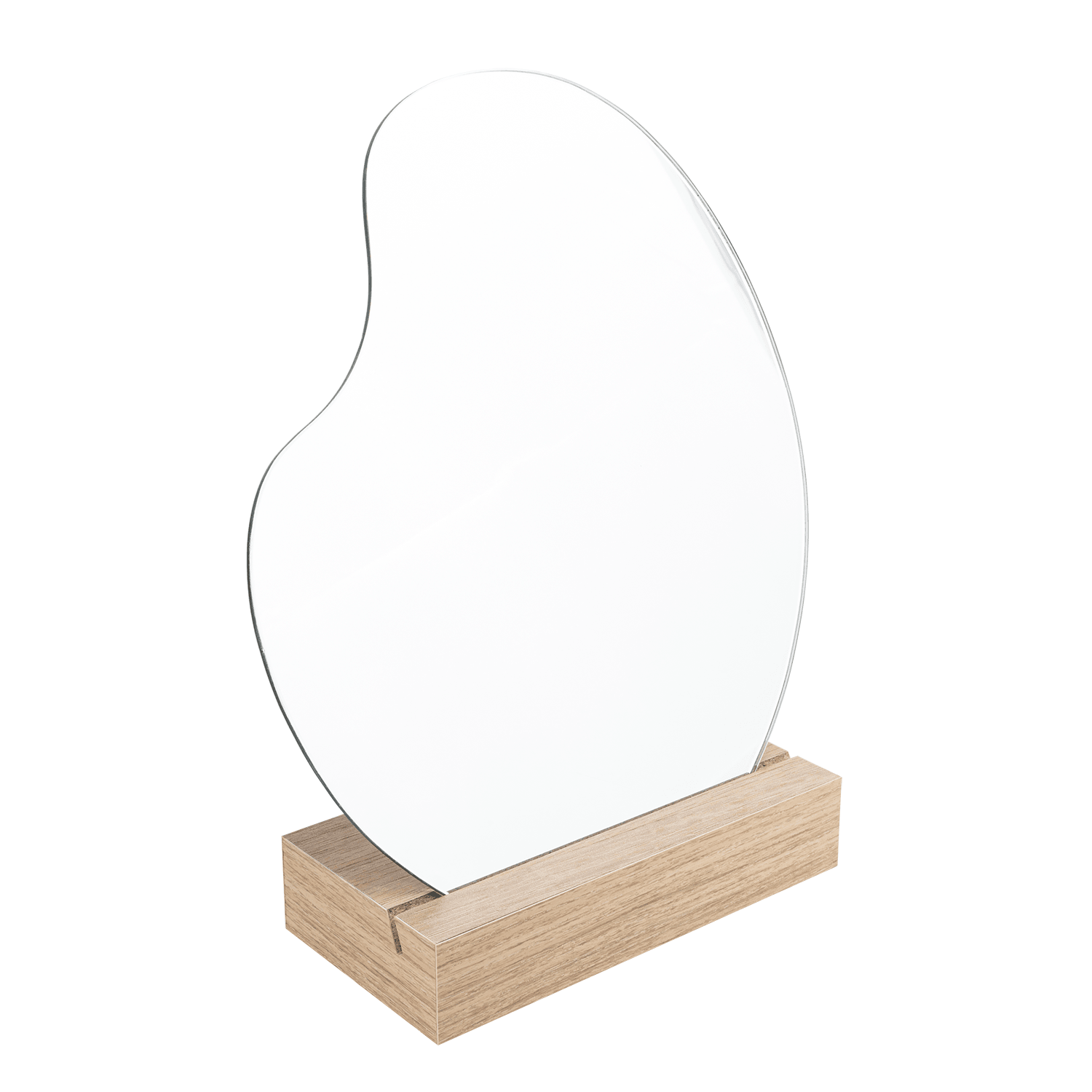 Espejo Tocador Bean, Beige, Diseño Moderno