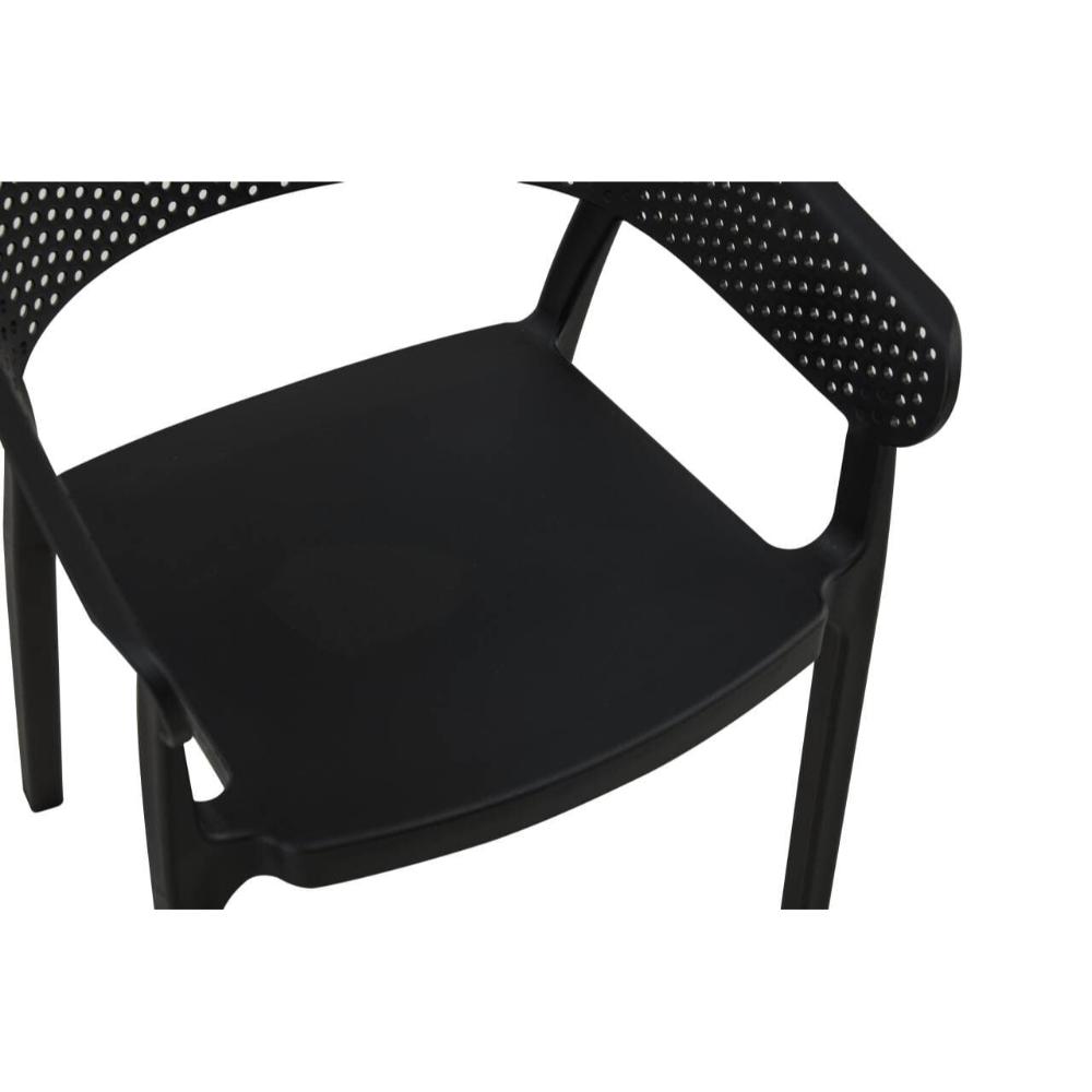 Silla Manaos, Negro, Con espaldar Minimalista y diseño Moderno