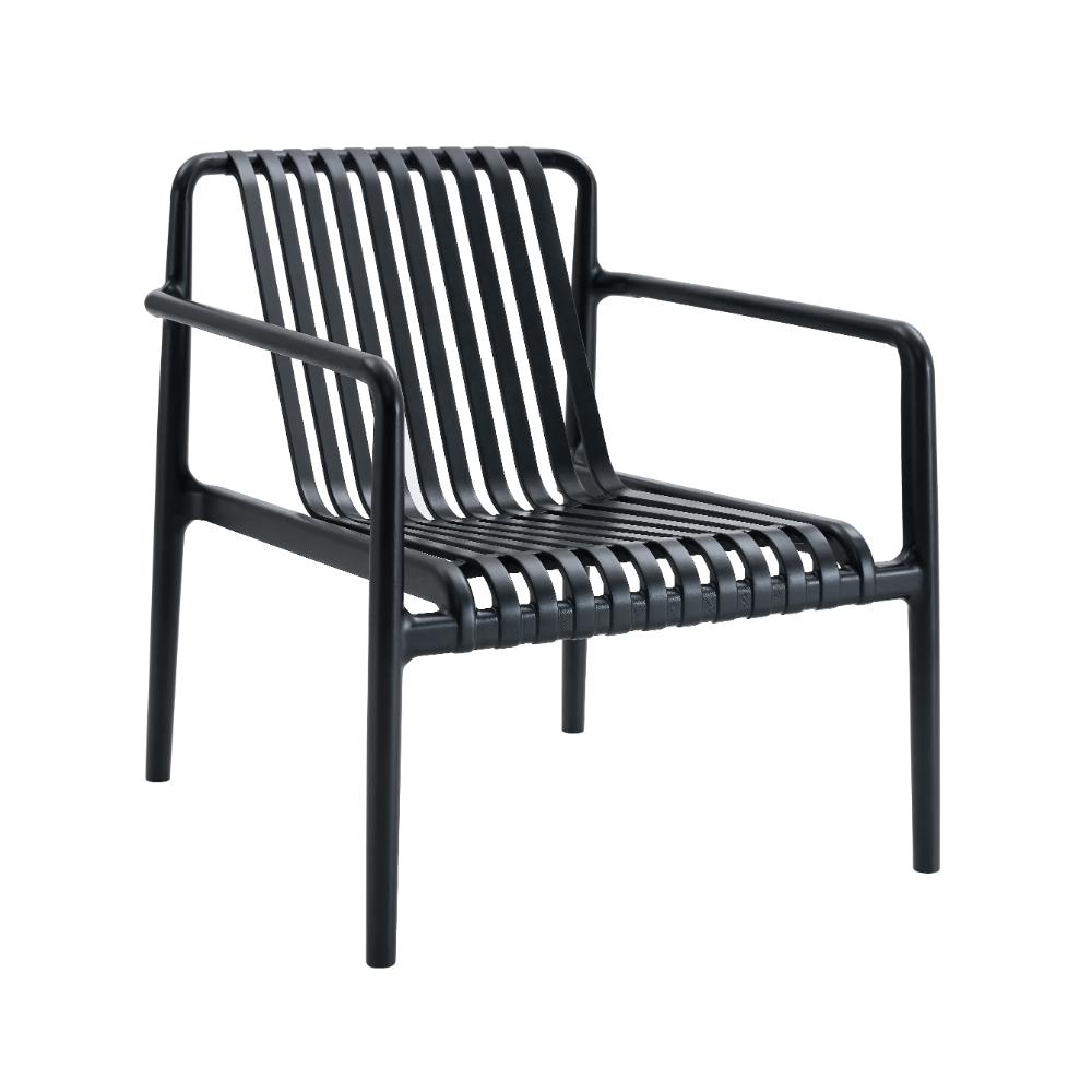 Silla Lounge Parma, Negro, Con espaldar y diseño Moderno X4