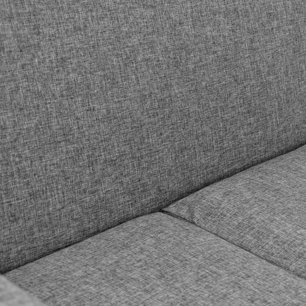 Set de Sala Burdeos en Tela Gris con Mesa de Centro Nova