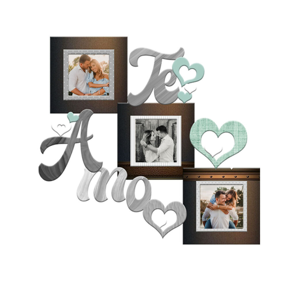 triptico 10x10  Ref te amo tonos cafes