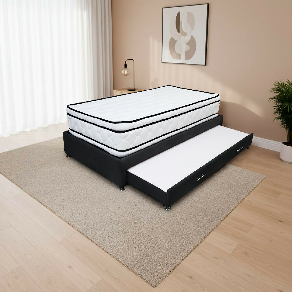Combo Cama Tarima Nube 120x190 semidoble Negro