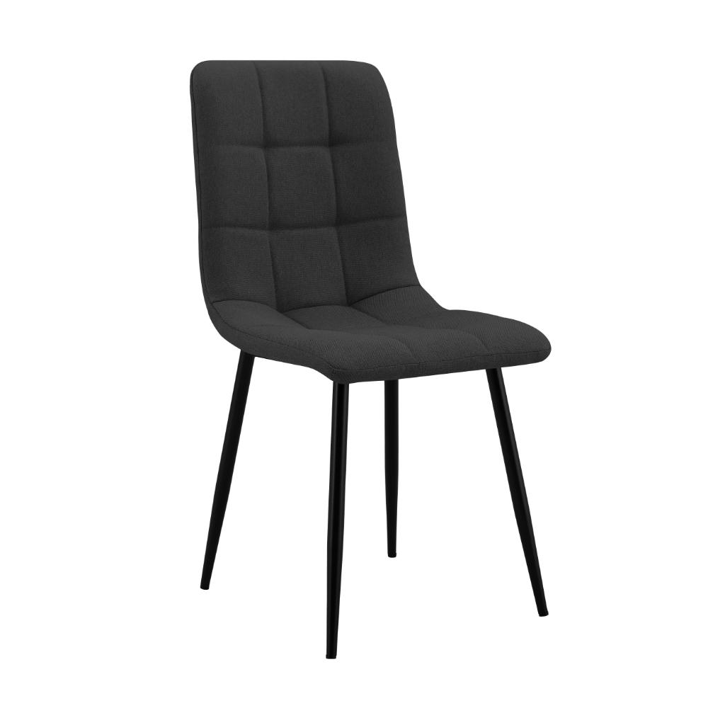 Set de 4 Sillas Flex, Color Negro, con Espaldar y Diseño Moderno