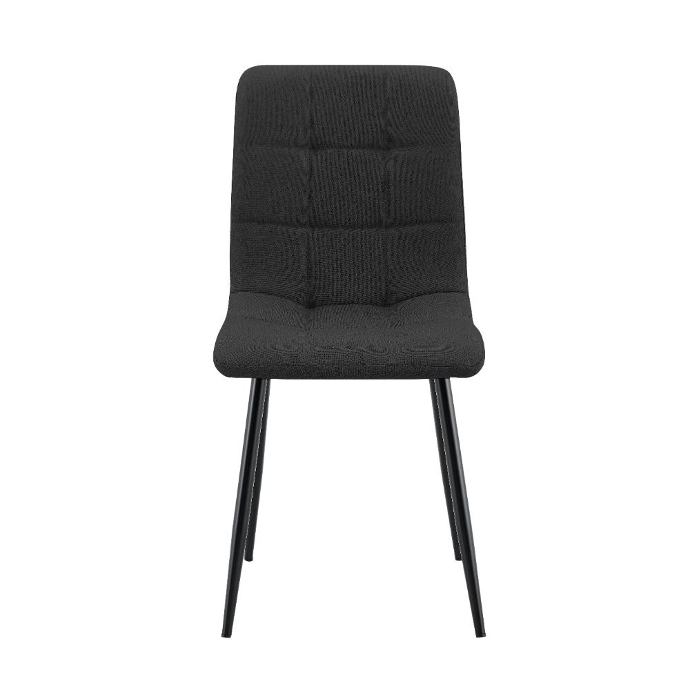 Set de 4 Sillas Flex, Color Negro, con Espaldar y Diseño Moderno