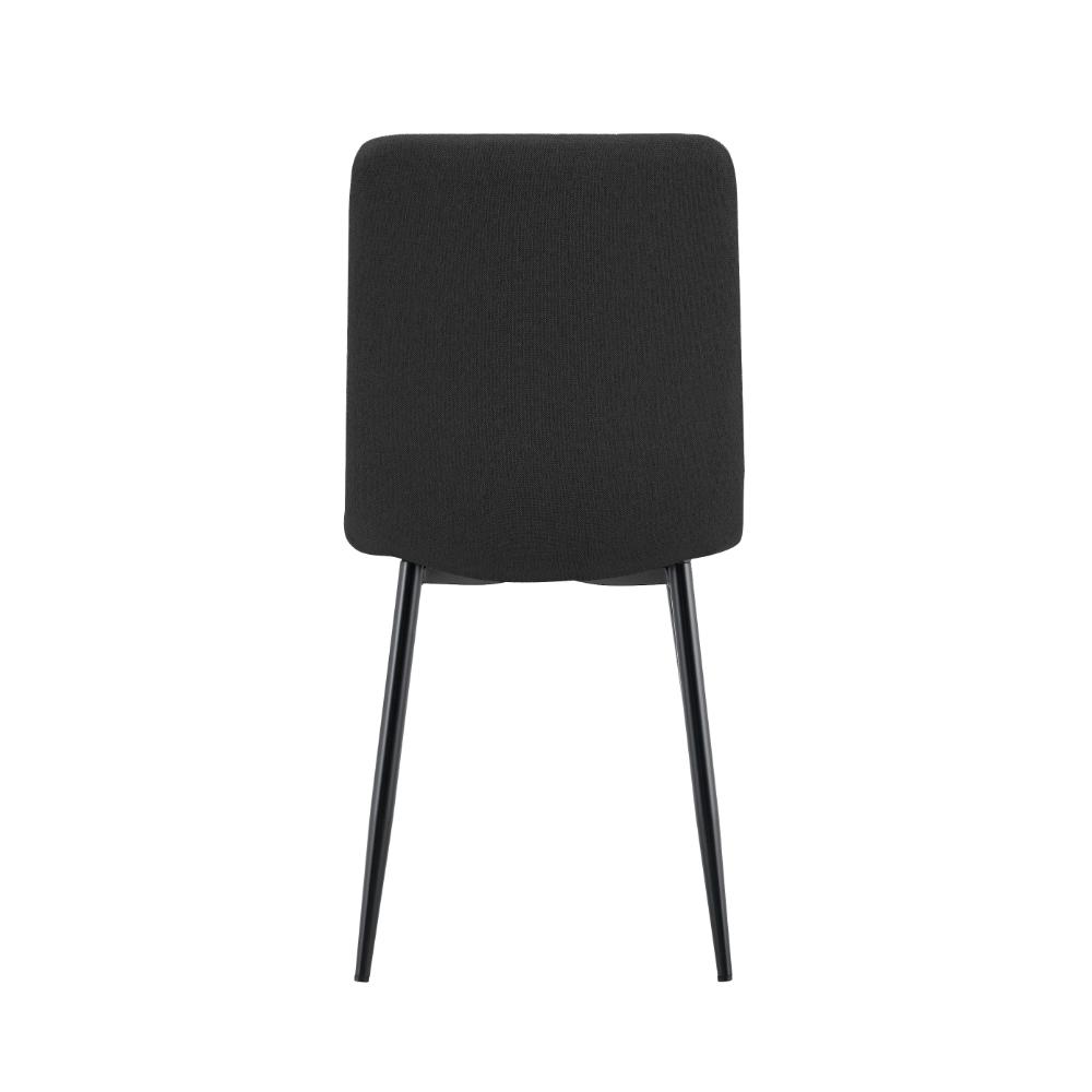 Set de 4 Sillas Flex, Color Negro, con Espaldar y Diseño Moderno