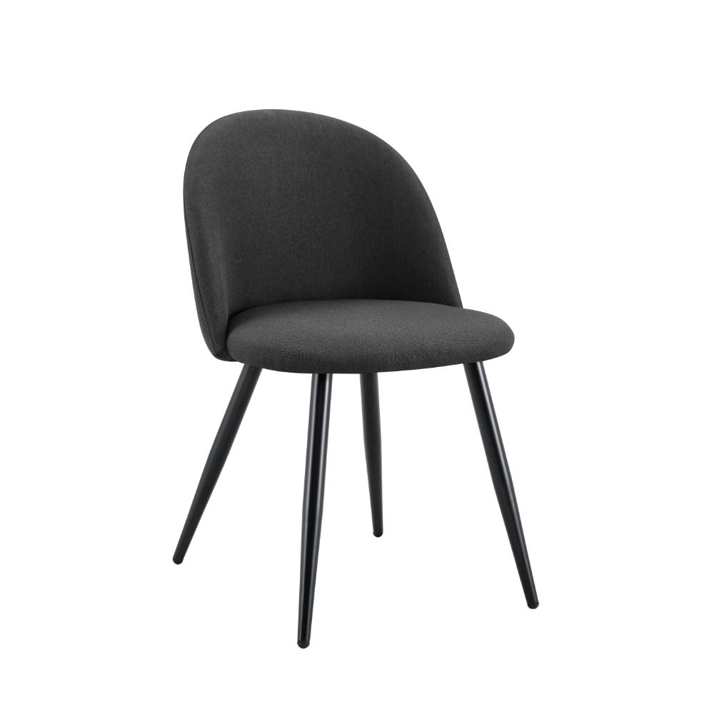 Set de 4 Sillas Core, Color Negro, con Espaldar y Diseño Moderno