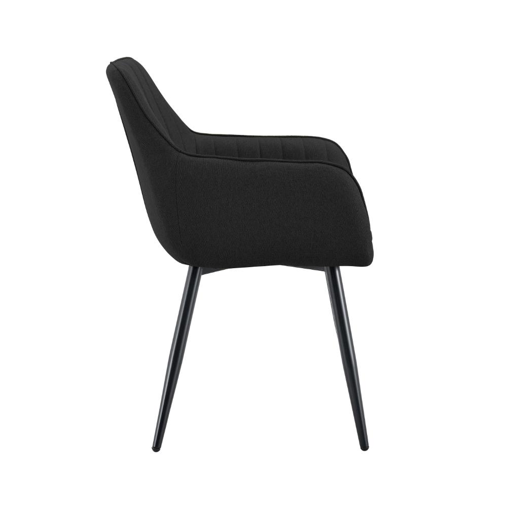 Set de 2 Sillas Neo, Color Negro, con Espaldar y Diseño Moderno