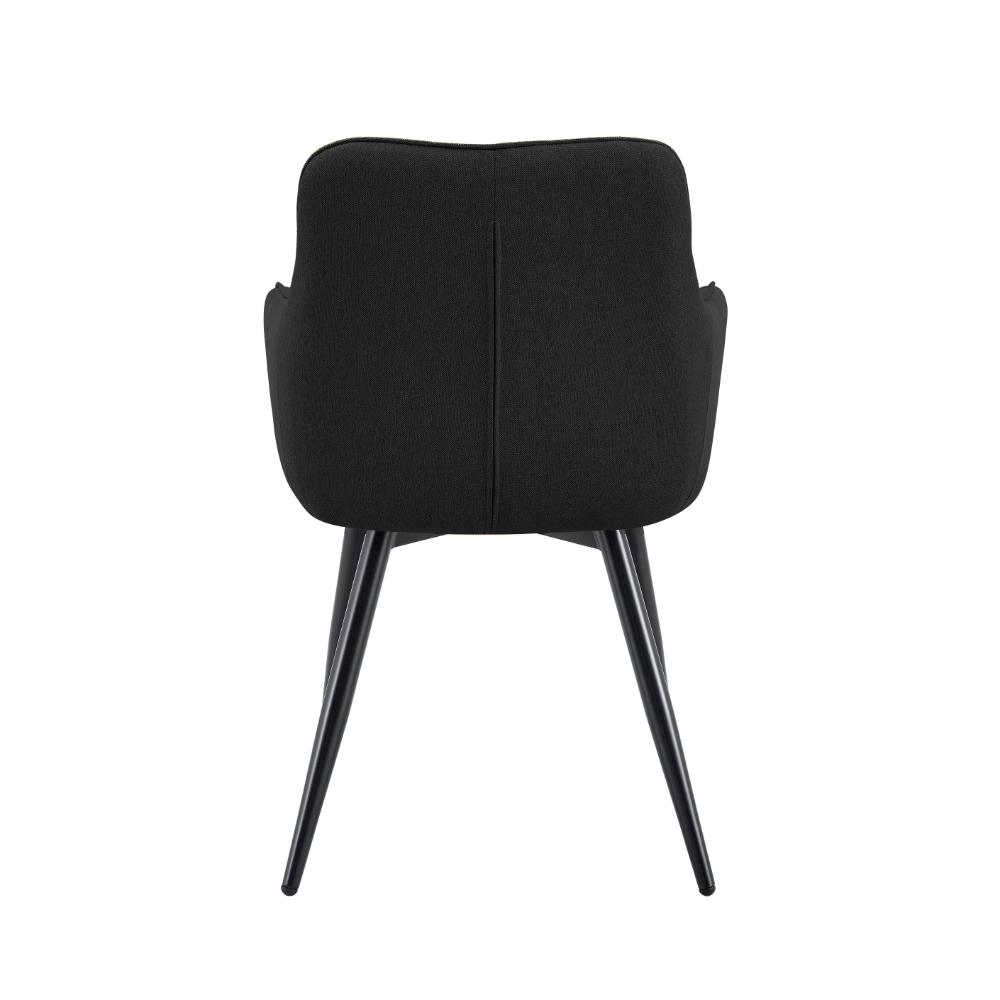 Set de 2 Sillas Neo, Color Negro, con Espaldar y Diseño Moderno