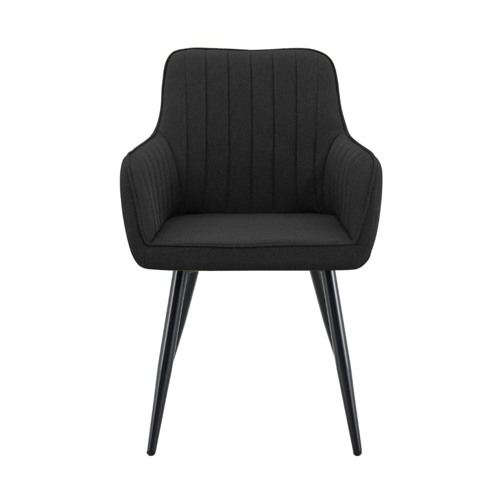 Set de 2 Sillas Neo, Color Negro, con Espaldar y Diseño Moderno