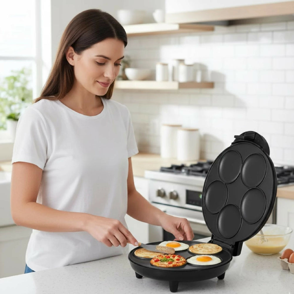 Máquina Para Pancakes Sokany SK-08095 Con Placa Antiadherente Y Cocción Rápida
