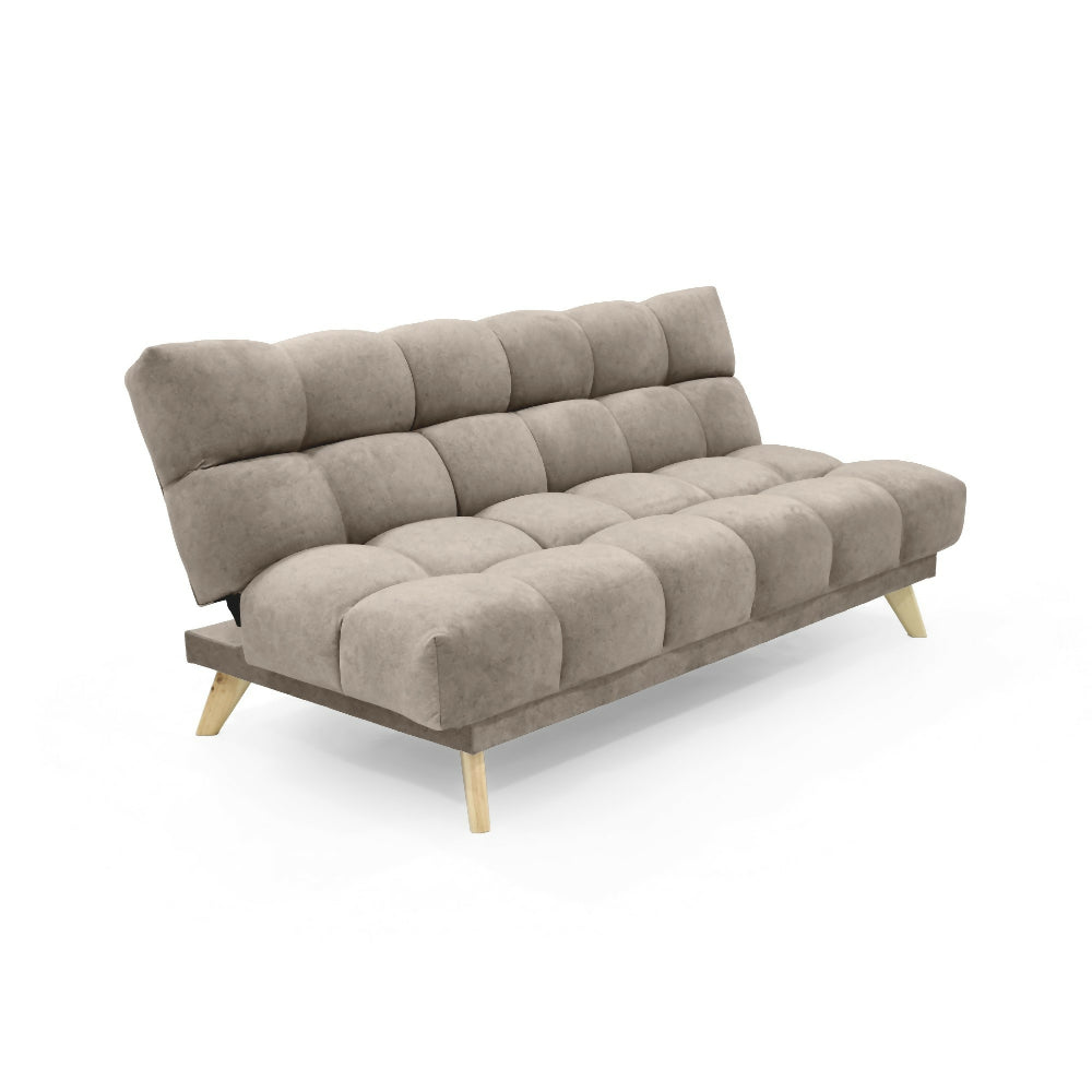 Sofa Cama Nubo 178x92x82 Reclinable 3 Posiciones Tela Taupe Matiz Natural