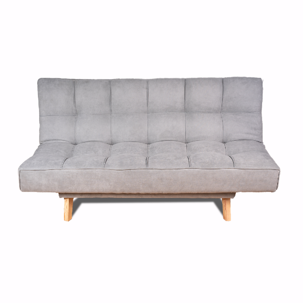 Sofá Cama Emma Gris Plata 3 Puestos