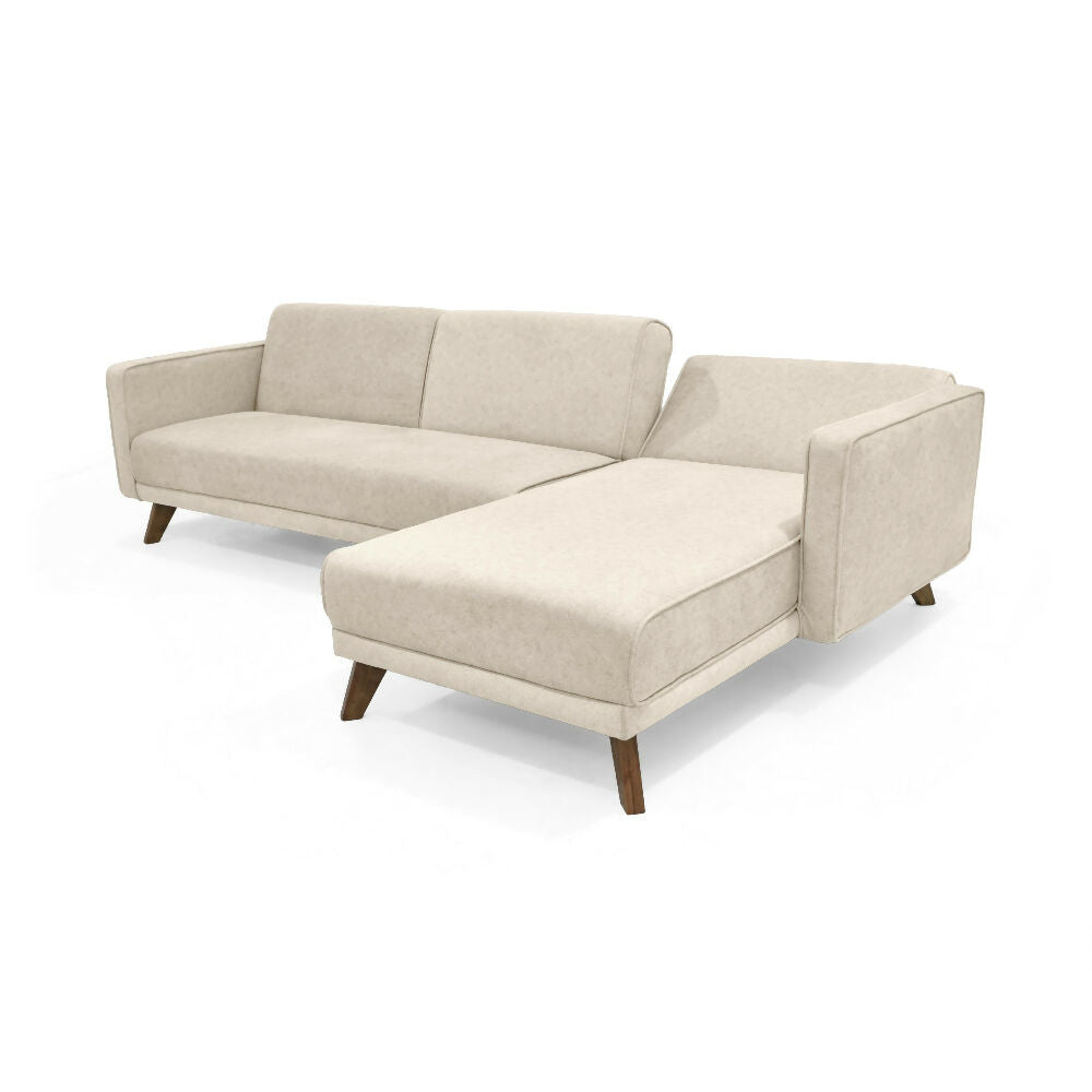 Sofa Cama en L Chelsea Izquierdo 265x160x76 Tela Beige