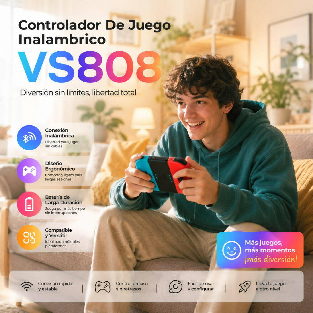 Control De Juego Inalámbrico VS808 Compatible Con Nintendo Switch