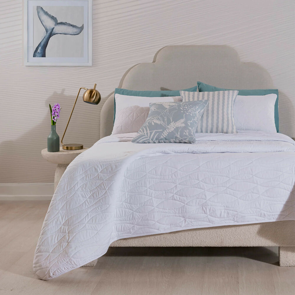 Edredón Novo White, para Cama King, 2 Vistas