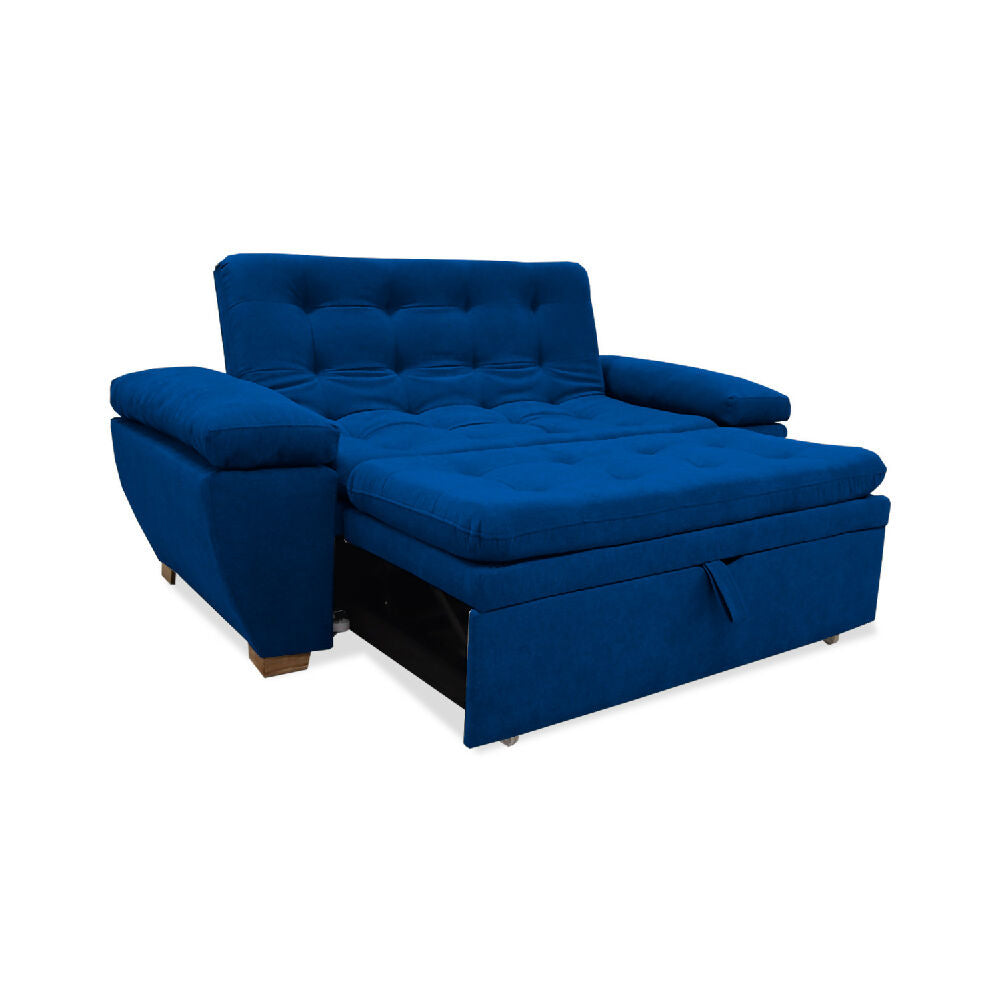 Sofacama Tobler Multifuncional Carrito Azul Petróleo