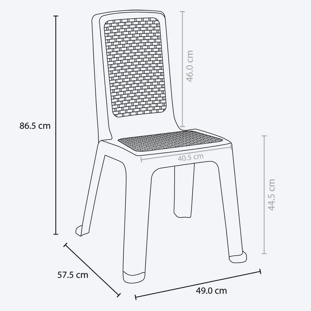 Combo Comedor Eterna (1 Mesa + 4 Sillas sin Brazos) Wengue