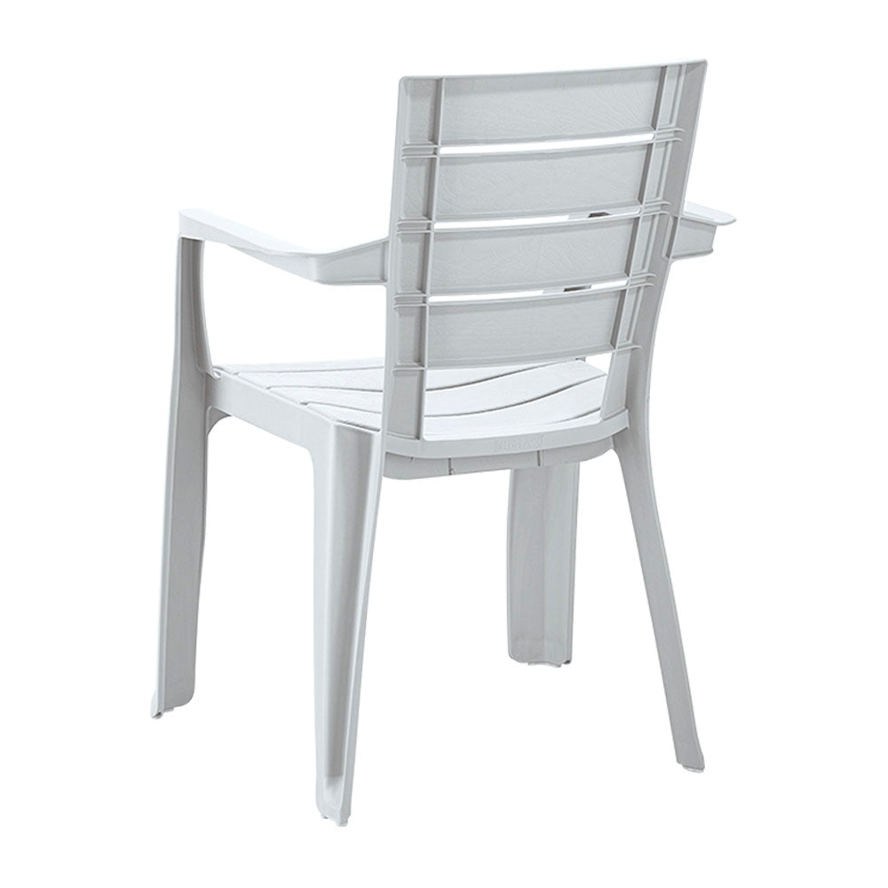 Combo Comedor Barú (1 Mesa + 4 Sillas con Brazos) Gris Hielo