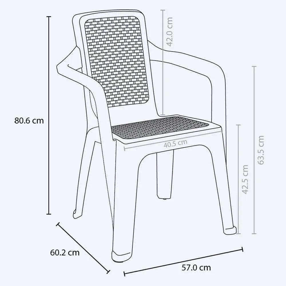 Silla Eterna con Brazos Pack x 6 und Wengue