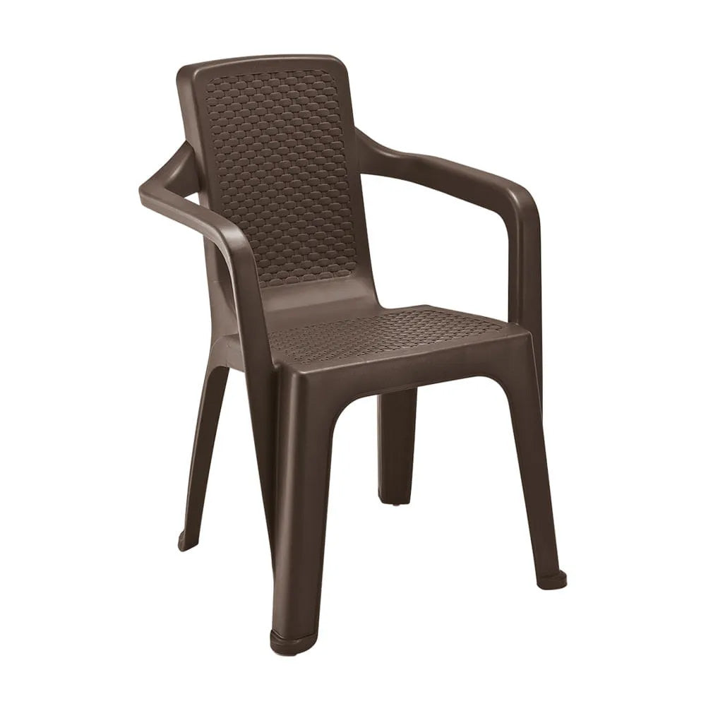 Combo Comedor Familiar Eterna (1 Mesa + 6 Sillas con Brazos) Wengue