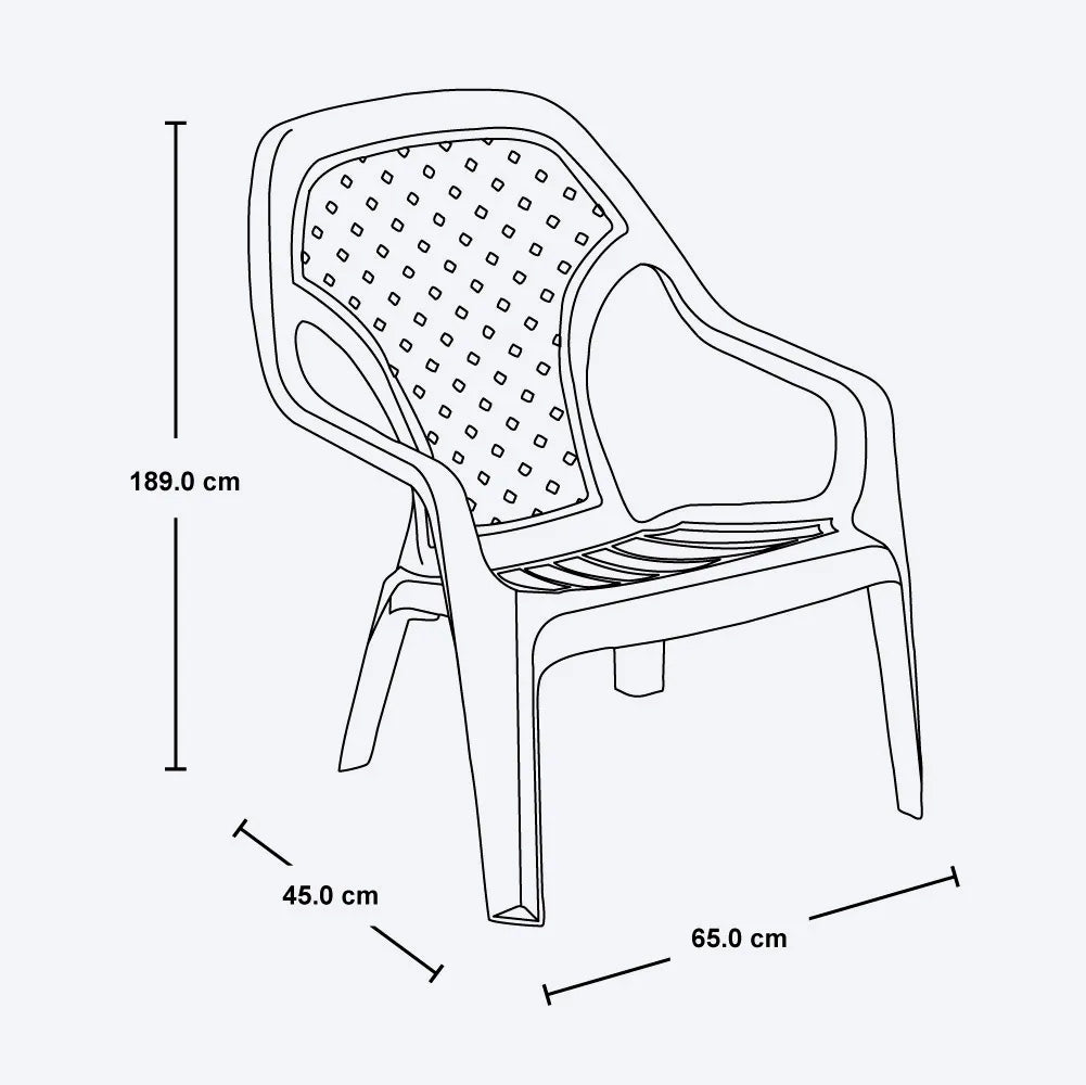 Combo Aire Libre (1 Mesa de Centro + 2 Sillas Playeras) Wengue