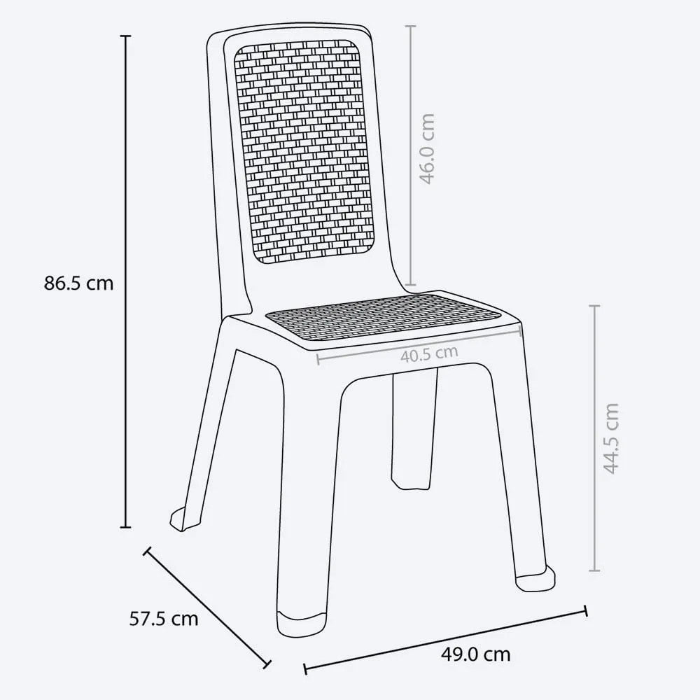 Silla Eterna sin Brazos Pack x 6 und Wengue