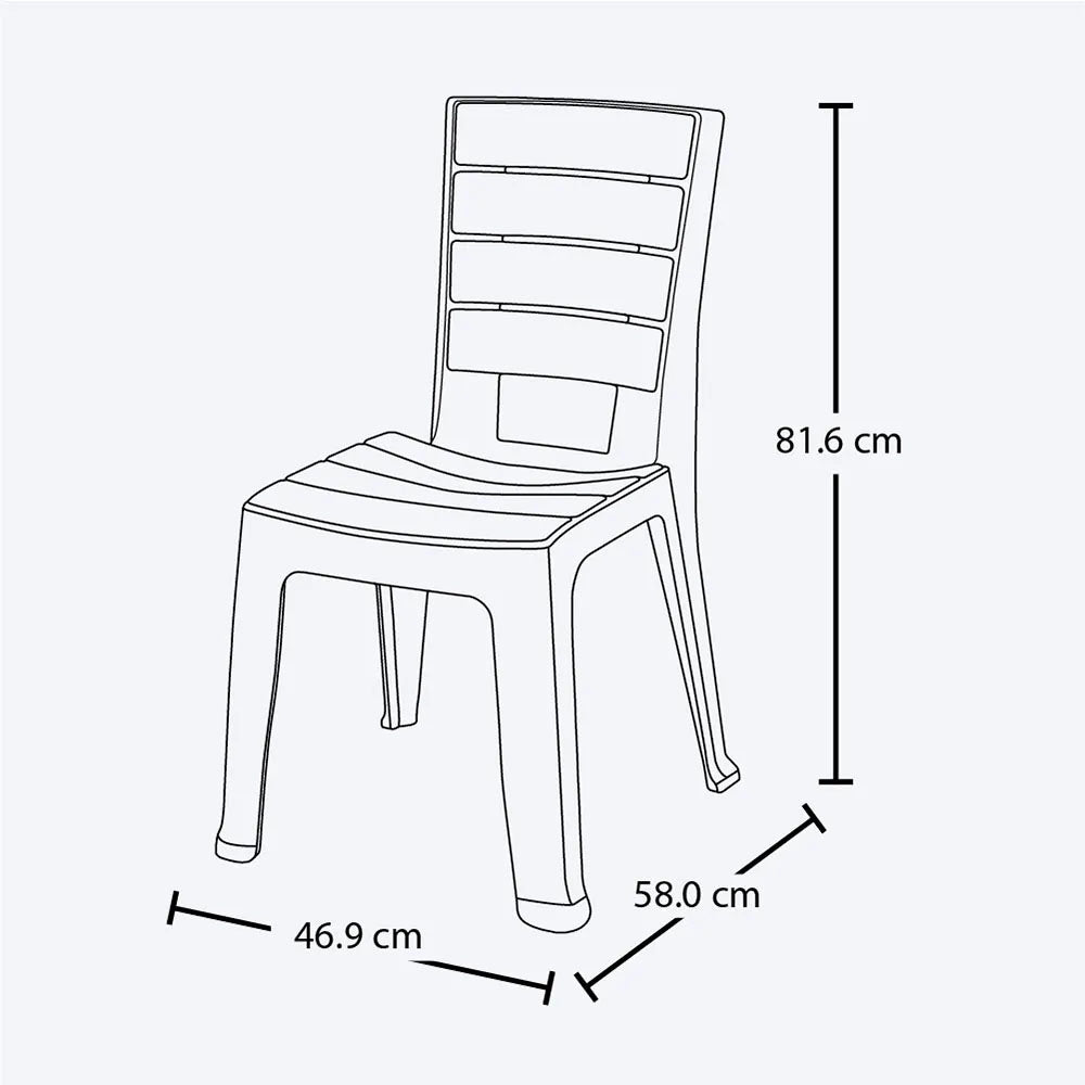 Combo Comedor Familiar Barú (1 Mesa + 6 Sillas sin Brazos) Mocca