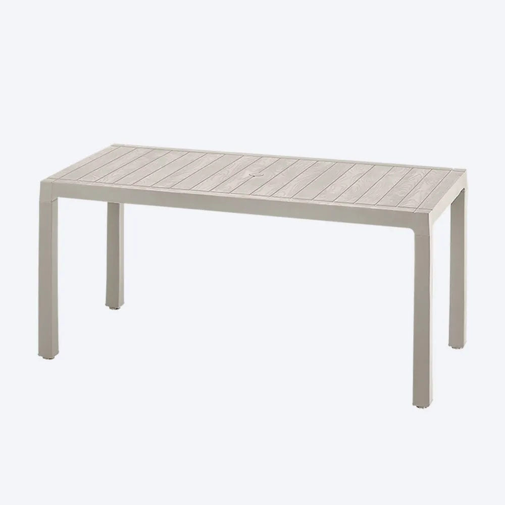 Combo Comedor Familiar Barú (1 Mesa + 6 Sillas sin Brazos) Gris Hielo