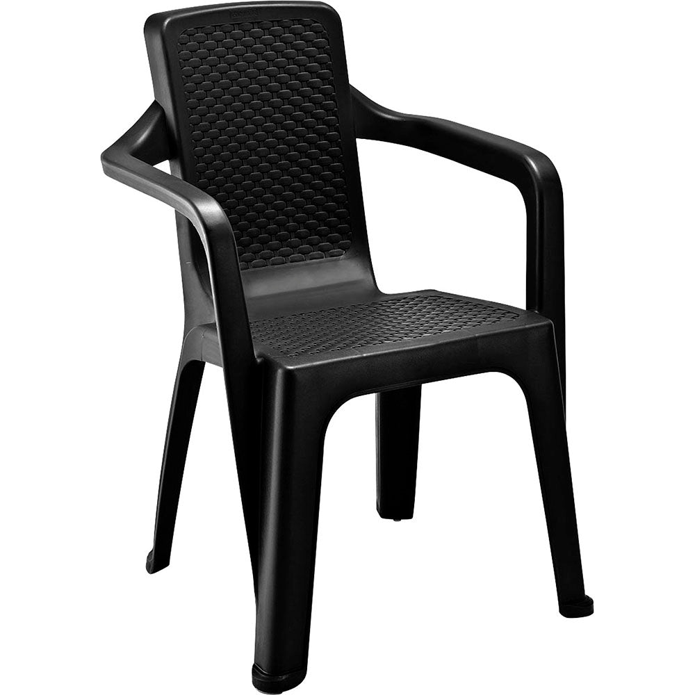 Combo Comedor Eterna (1 Mesa + 4 Sillas con Brazos) Negro