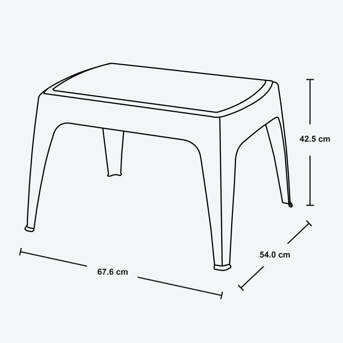 Combo Aire Libre (1 Mesa de Centro + 2 Sillas Playeras) Blanco
