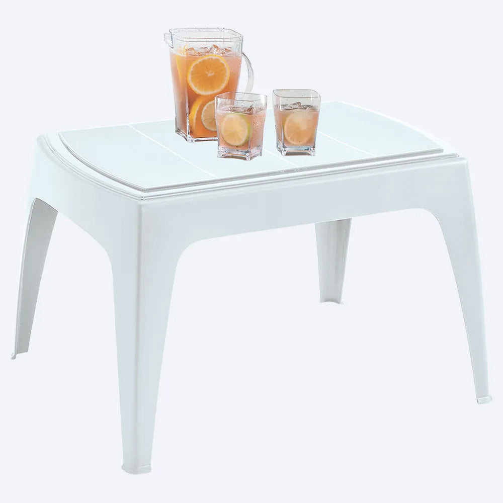 Combo Aire Libre (1 Mesa de Centro + 2 Sillas Playeras) Blanco