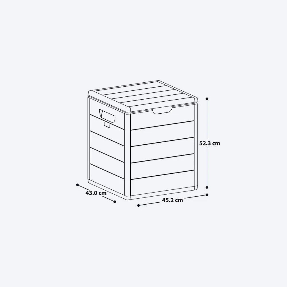Combo Organizador Barú (Armario Grande + Baúl 100 lt) Gris