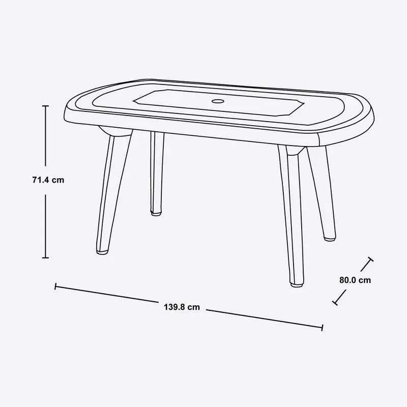 Combo Comedor Familiar Lotus (1 Mesa + 6 Sillas sin Brazos) Wengue
