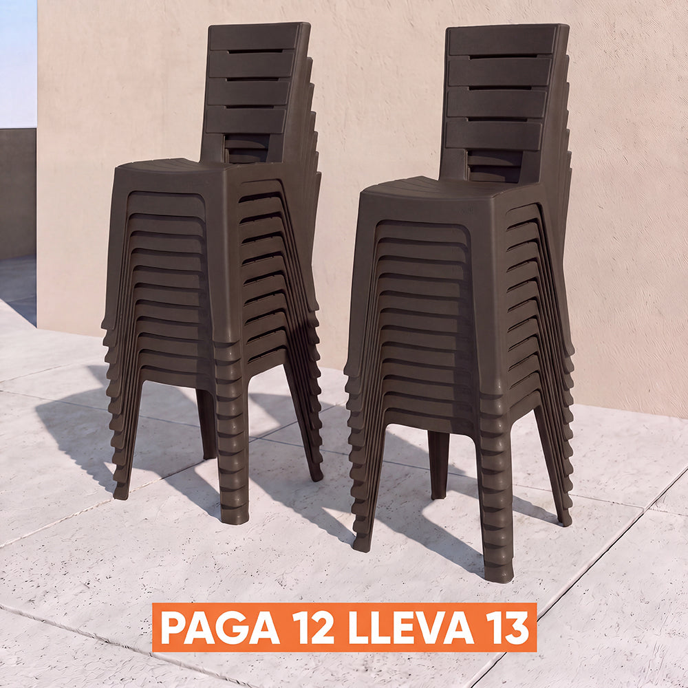 Silla Barú sin Brazos Paga 12 Lleva 13 Wengue