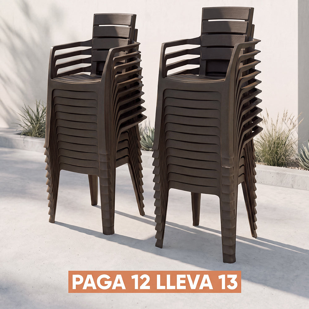 Silla Barú con Brazos Paga 12 Lleva 13 Wengue