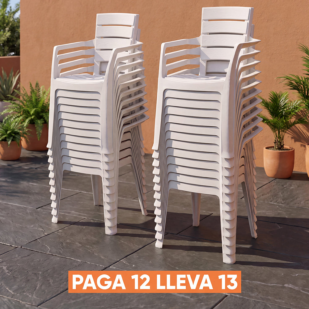 Silla Barú con Brazos Paga 12 Lleva 13 Gris Hielo