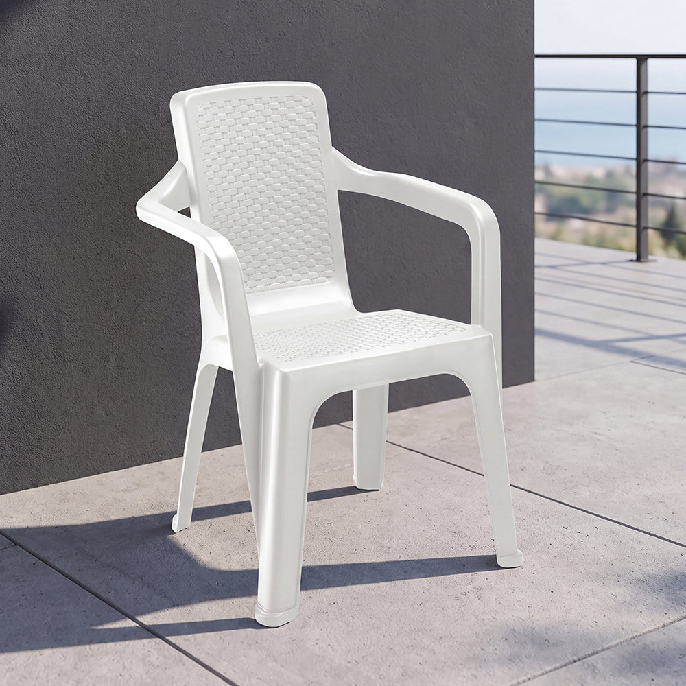 Silla Eterna con Brazos Paga 12 Lleva 13 Blanco Arena