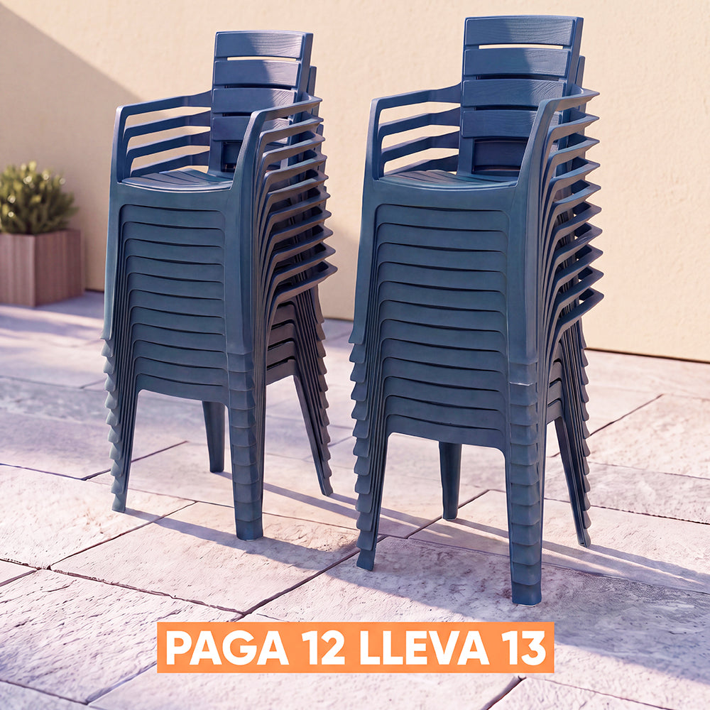 Silla Barú Trendy con Brazos Paga 12 Lleva 13 Azul Petróleo